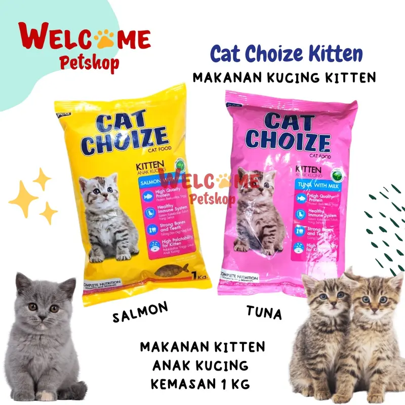 Cat Choize 1 kg KITTEN Tuna Salmon Milk Makanan Anak Kucing Pakan Dry 0