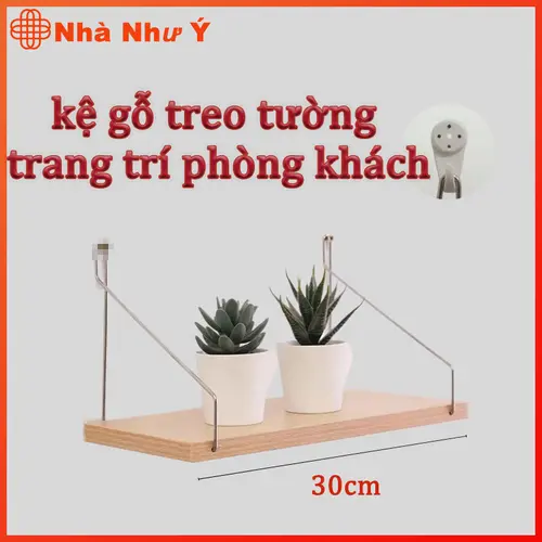 Kệ treo tường phòng khách vách ngăn kệ sách treo tường trang trí phòng ngủ kệ gỗ laminate không cần khoan đục