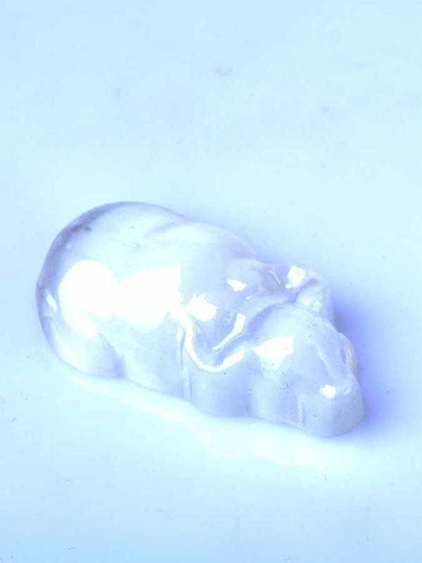 Natural White Sculpture, 3 Counts/set Mini Stone Crafts, Handmade Healing Stone Ornaments 4