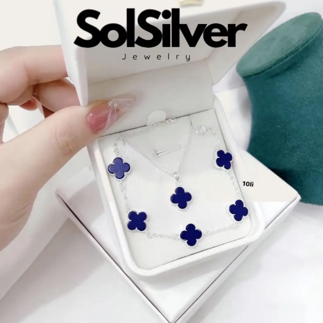 Lắc tay 10li 5 đá nhiều màu Sol Silver