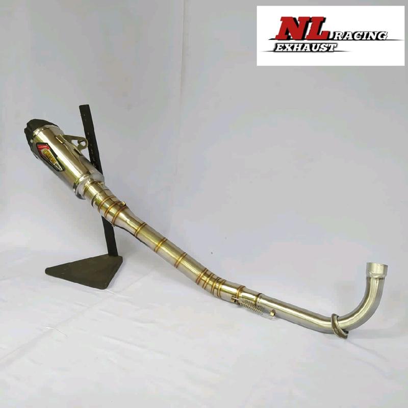 Knalpot Racing CREAMPIE Underbond Pnp Jupiter, Vega, Supra, karisma, smesh, Shogun, Blade, Revo, green, C70, Dll 4