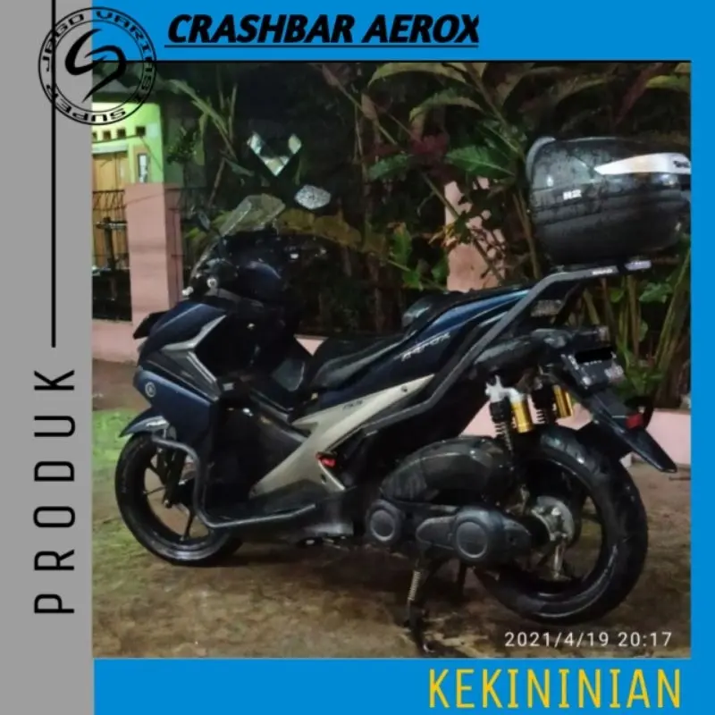 COD Crashbar Tubular Aerox Lama Aerox New Connected Pelindung Body Plus Breket Dudukan Lampu Tembak Presisi Awet Kuat 2