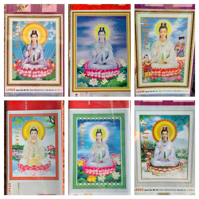 [ FREESHIP MAX] Tranh đính đá quan âm Bồ tát Lv342(40x52cm) df463(50x70cm) lv359(37x51cm) lv353(55x71cm)Vs151 vs152 [ TRANH HÀ ĐOÀN] Trang Trí Nhà 0