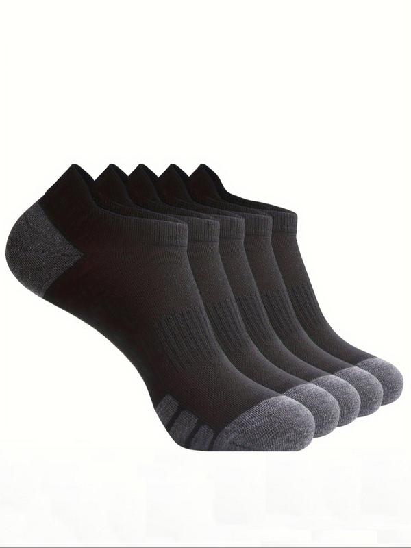 Men's Patchwork Print Ankle Socks, Casual Moisture Wicking Low Cut Socks for Daily Wear, Soft Comfy Breathable Socks for All Seasons 5