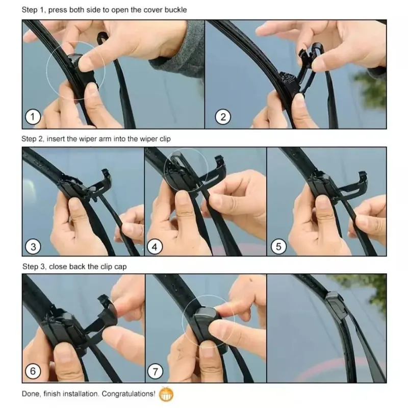 Wiper Blade Frameless Mobil Suzuki Grand Vitara/Sidekick Sepasang 2 Pilihan Ukuran Full Karet Anti Baret Pembersih Kaca Depan Aksesoris Mobil AdaterusGarage [Bayar Ditempat] 4