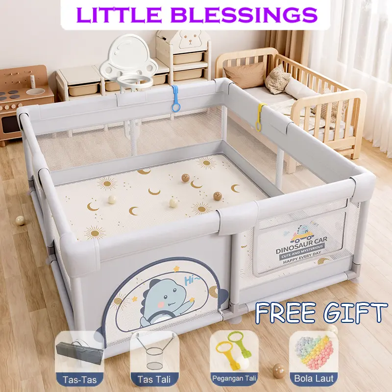 Pagar Bayi pagar mainan bayi baby playpen Ruang Besar Untuk Berbalik Pagar Mainan Anak Perlindungan Dua Kali Lipat Super Ganda Pagar Bayi