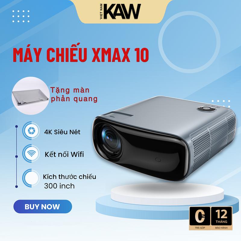 Máy Chiếu 4K Androi KAW XMAX10 Chiếu Siêu Nét Xem Phim Giải Trí Dạy Học Văn Phòng Bóng Đá Đa Năng máy chiếu may chieu