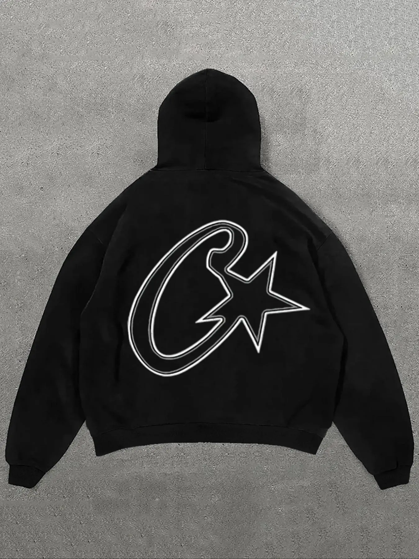 Men's Star Print Hoodie, Casual Long Sleeve Hooded Sweatshirt for Fall & Winter, Men's Clothes for Daily Wear