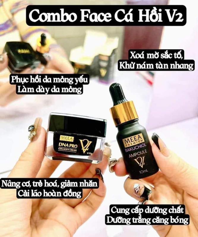 Combo Kem Face cá hồi DNA - V2 collagen MEEA + Tinh chất Bakuchiol - Hỗ trợ cấp ẩm và Dưỡng sáng da 3
