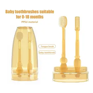 SIKAT GIGI BAYI SIKAT LIDAH BAYI 3 IN 1 SIKAT GIGI BAHAN SILIKON PERAWATAN MULUT BAYI SIKAT GIGI NEWBORN SIKAT GIGI SET LIDAH DAN GIGI  SIKAT LIDAH BAYI SET BAHAN SILIKON