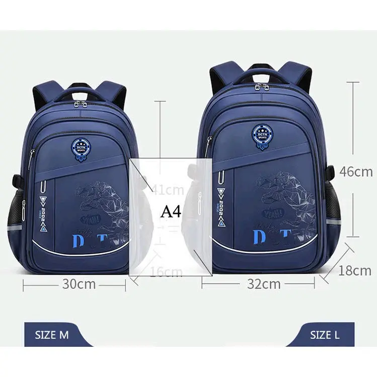 BC1040 - Tas Sekolah Motif T-REX Anak Anti Air/Ransel Sekolah Model KULKAS IMPORT/Tas Punggung Tahan Air SD SMP SMA/Backpack Anak Laki-laki 2