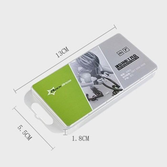 ROCKBROS GJ2145 Bike Inner Tire Repair Tool Set Kit Patch Cungkilan Lever Lem Tambal Ban Sepeda Metal Portable Outdoor 3