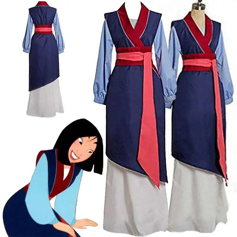 High quality Mulan Kimono Costume Set For Adult And Kids Halloween Events