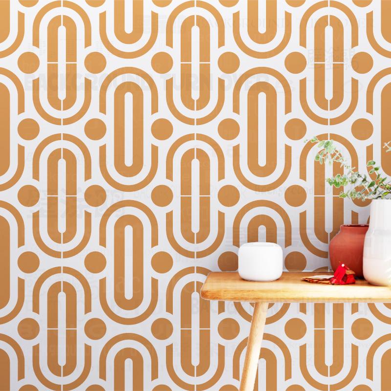 Product Introduction of 30cm - 70cm Wall Stencil Decor For Painting Template Decorative Brick Plaster Rollers Tiles Rococo Brickwork Leaf Floral S006 43
