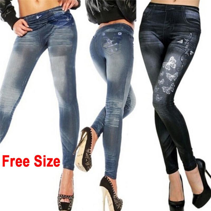 Quần Legging Bó Sát Gợi Cảm Cho Nữ Quần Jean Co Giãn Denim Thời Trang Mới