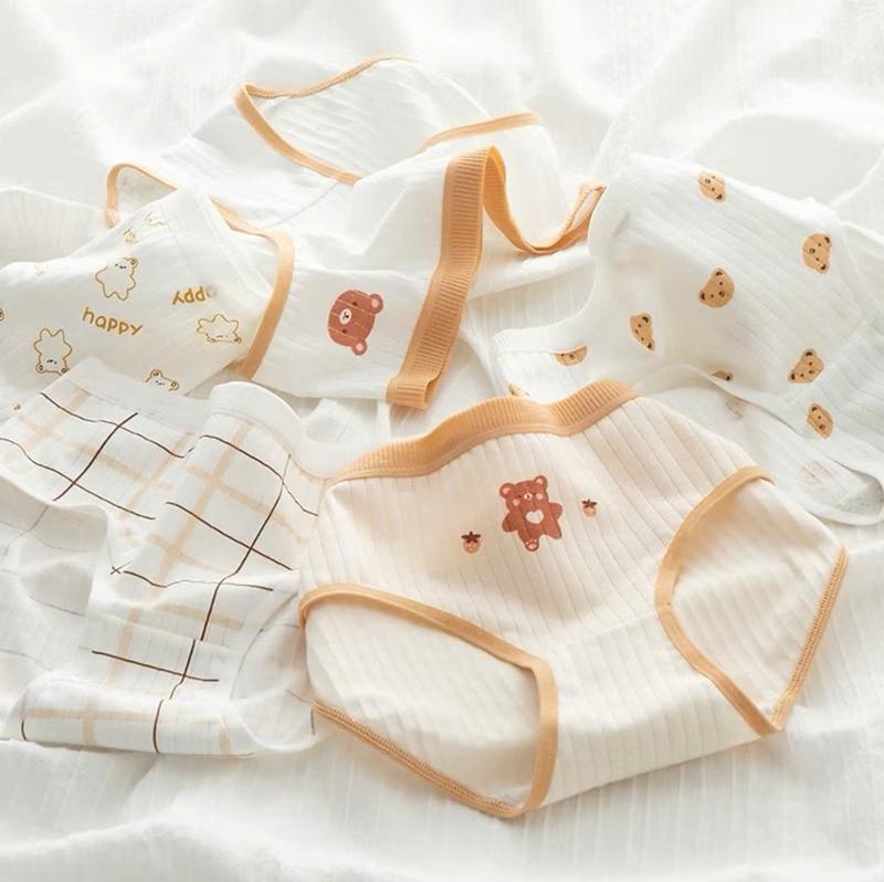Combo 10 quần lót nữ CT048 chất cotton cute THỎ HỒNG  với chát liệu cotton mềm mại và thấm hút mồ hôi  phù hợp với các bạn học sinh cấp 2 và cấp 3( shop có bán tách lẻ 5 quần) 1