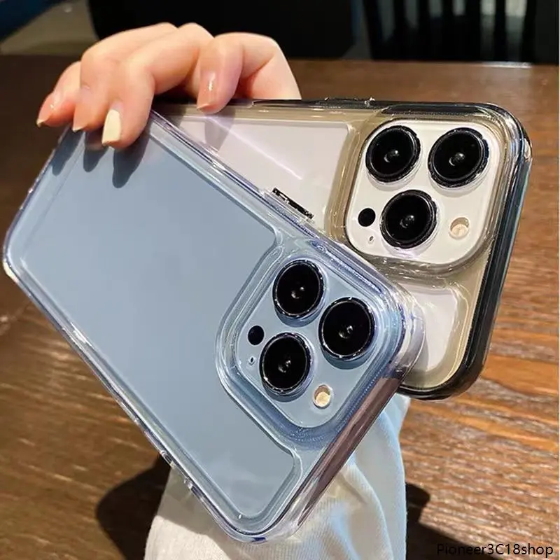 เคสแฟชั่น แบบใส เนื้อหนา ให้การป้องกัน เสำหรับ IPhone 11 7Plus XR 12 Pro Max Xs max 13 13promax 14 Pro max 16 Pro max