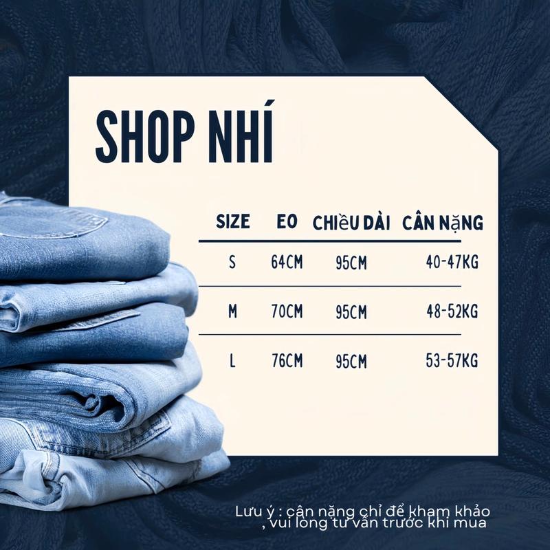 Product Introduction of (95cm) M24 Quần Jean Nữ  Suông Rông Nấm Trơn QC . Jean ko giãn . Đủ Size S/M/L - Women Pants Voi quan  boong 0