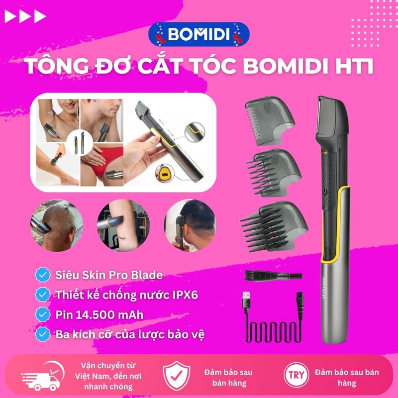 Tông Đơ Cắt Tóc BOMIDI HT1 Cạo Râu Cạo Lông Toàn Thân BOMIDI HT1- sạc USB , chống nước IPX6