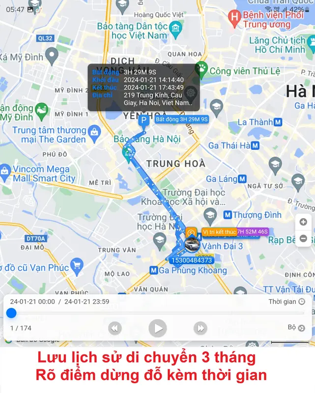 Định vị GPS dùng pin P9, pin 5,7 ngày, phần mềm miễn phí trọn đời 2