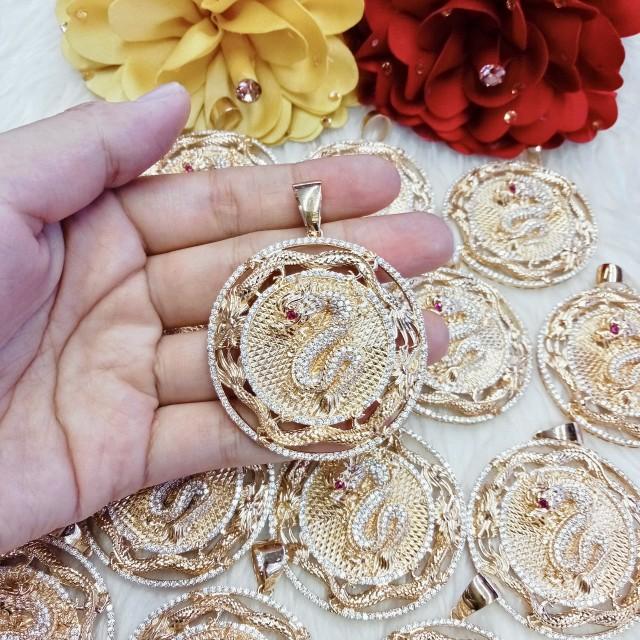 Product Introduction of Mặt Dây Chuyền Đồng Đỏ Màu Vàng Miền Tây 750 Mẫu Chạm Hình Rồng Charm Nam Phụ Kiện 15