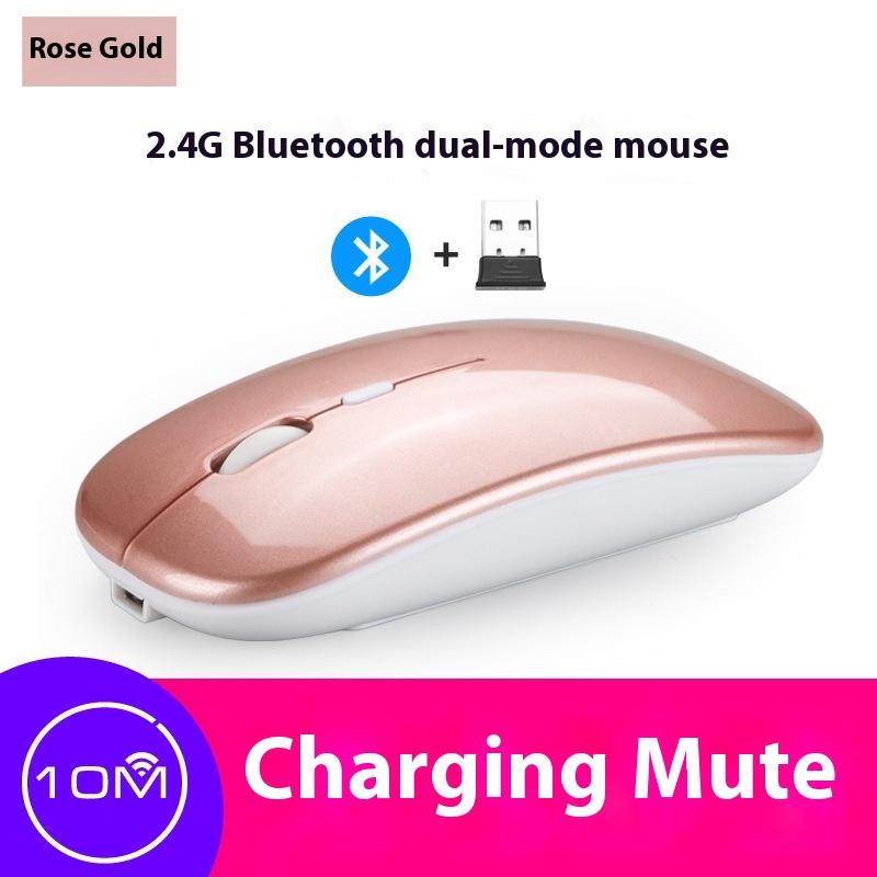 Wireless Bluetooth Dual-Mode Mouse Rechargeable Mute Luminous Customized…