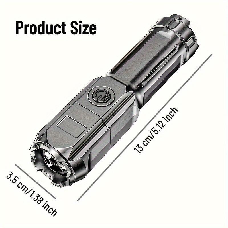 USB Rechargeable Zoomable Flashlight, Three-gear Adjustment Handheld Flashlights, LED Waterproof Flashlight For Outdoor Camping Emergency 1