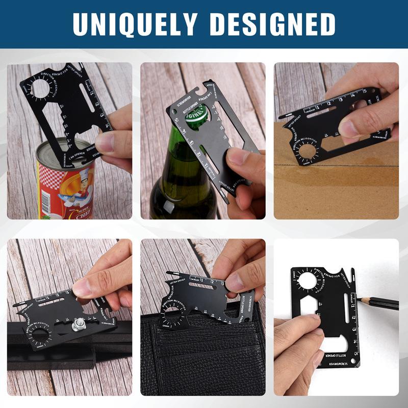 Product Introduction of Multi Tool 46 in 1 Credit Card Size Outdoor Camping Survival Accessories Multipurpose Gear Gadget Tools for Man Portable 30