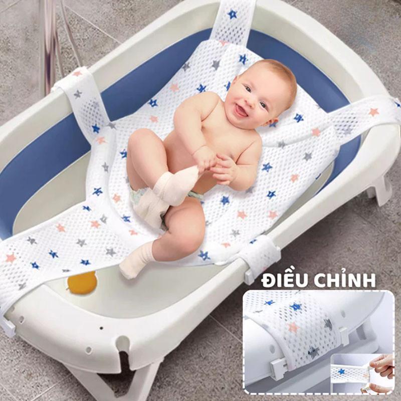  Lưới tắm trẻ em,Lưới Tắm Cho Bé Sơ Sinh Cao Cấp Gấp Gọn Điều Chỉnh Kích Thước Phù Hợp Với Bồn Tắm Của Bé 