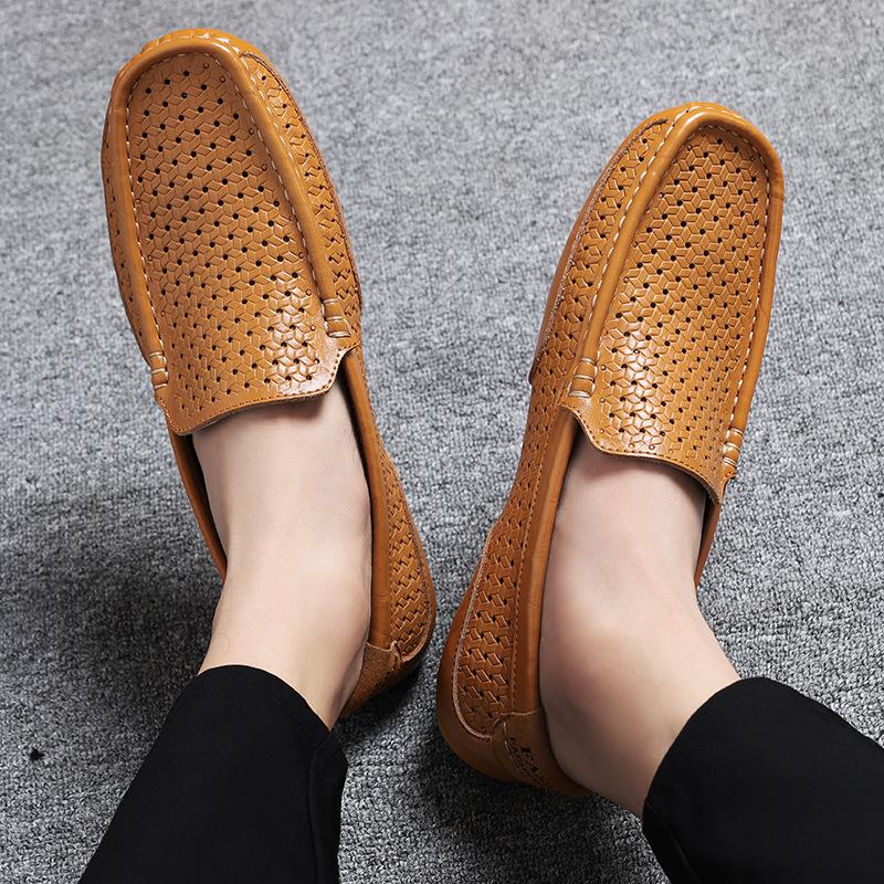 Product Introduction of Giày Da Cho Nam, Khâu Tay, Da Thật, Phong Cách Anh Quốc Ruoshuai, Xuyên Biên Giới, Ngoại Cỡ, Thiết Kế Khoét Lỗ Giày Doug Shoes 26