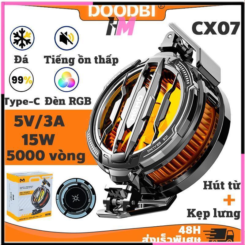 Quạt tản nhiệt điện thoại sò lạnh MEMO CX07 thế hệ mới làm lạnh đóng băng hỗ trợ tăng fps gaming liên quân PUBG FF - LAMJAD STORE - HERA MART Usb