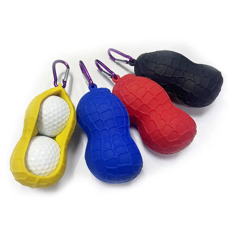 Golf Cover Peanut Shell 2 PCs Silicone Protective Cover Golf Double Ball Cover