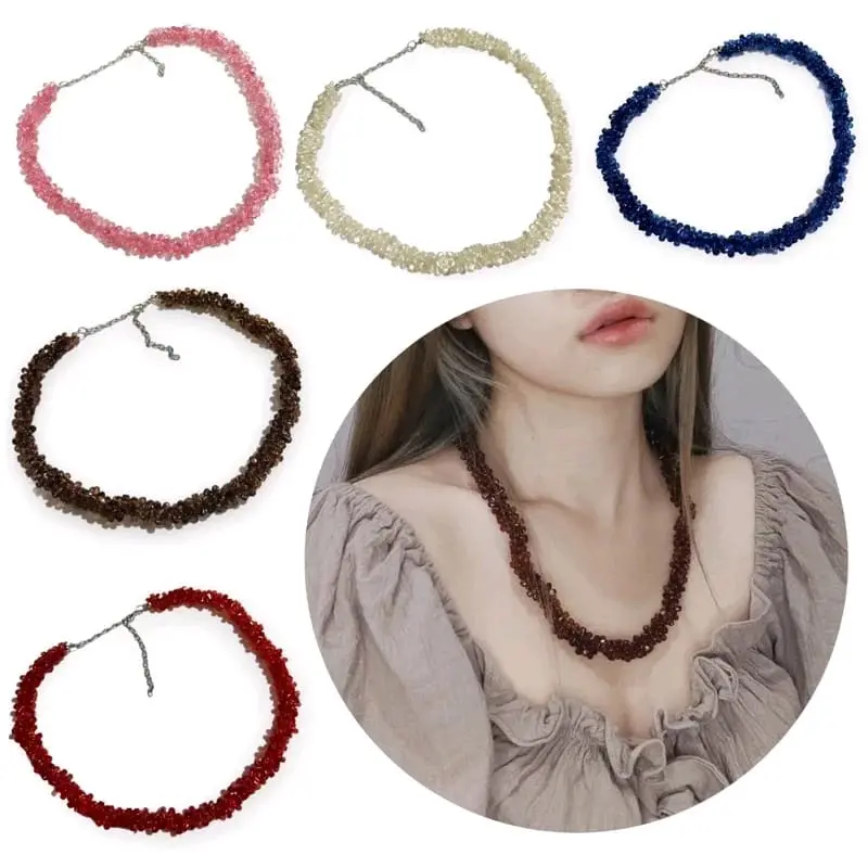 Fuji Sakura Flowery Necklace Kalung Bunga Hijab Pesta Kondangan Flower Beads Rantai 0