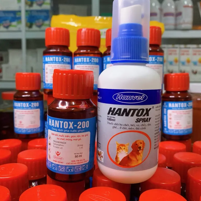 HANTOX-200 Chai 50ml Diệt Mạt Gà, Ruồi, Muỗi, Kiến, Gián, Ve, Bọ Chét, Các Loại Côn Trùng 5