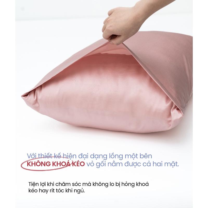 Vỏ gối nằm An Lụa vải lụa phi satin mịn mát và thân thiện cho da 50 x 70 cm 4