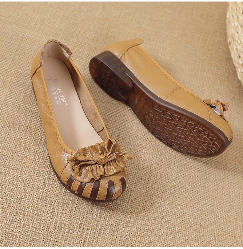 Product Introduction of Giày Lười Cho Mẹ Gommino, Da Thật, Đế Mềm, Thích Hợp Cho Mùa Lò Xo Và Mùa Thu, Giày Mũi Thấp Phẳng Đầu Tròn Gót Bê, Dành Cho Nữ, Hàng Mới Về Năm 2023 Shoes 11
