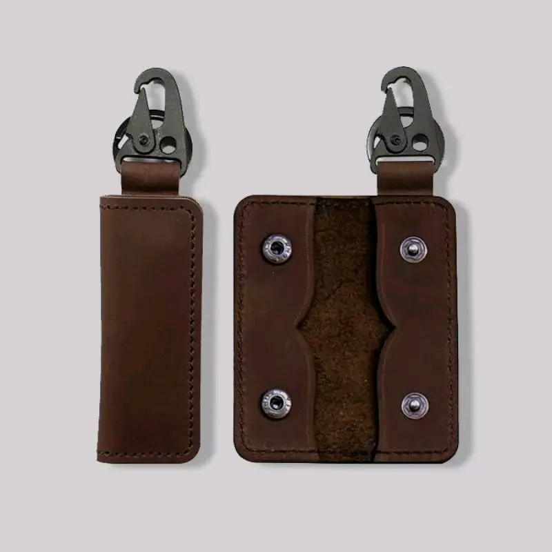 Gantungan Kunci Dompet STNK Motor Mobil Minimalis AG001 - Kulit Sintetis Premium Import - Pink, Keychain, Elegan 0