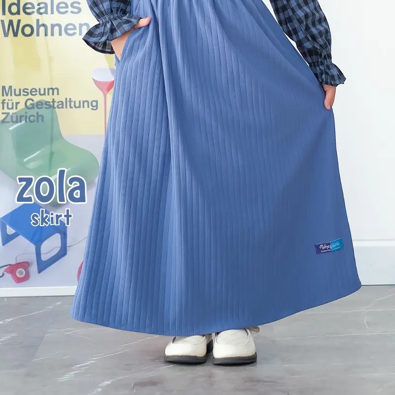 MANASIKANA Zola Skirt Rok Anak Perempuan Premium Knitt 3-13 tahun Fashion 5