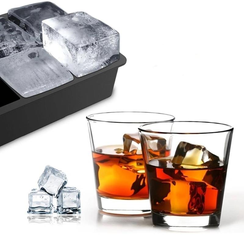 Silicone Ice Cube Mould, 1 Count 6 Grids Ice Cube Tray with Lid, Household Ice Tray for Freezer, Ice Maker Mold, Kitchen Utensils & Gadgets 3