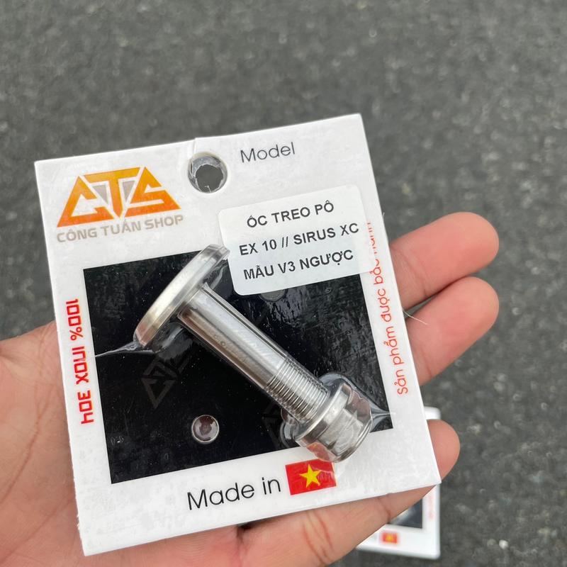 Ốc Treo Pô Sau Inox CTS Mẫu V3 Ngược  Cho Exciter 135 4s (2006-2010), Ex 2010 Inox304 Phụ Tùng