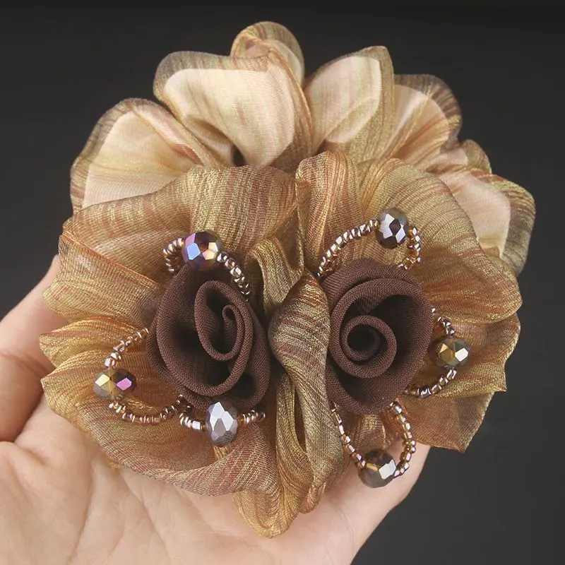Băng Đô Hoa, Phong Cách Hàn Quốc, Dây Buộc Tóc Scrunchie Thanh Lịch, Chất Liệu Lưới Mùa Hè, Hoa Đầu Buộc Tóc, Dây Cao Su, Kẹp Tóc Đĩa Cao Cấp, Dành Cho Nữ