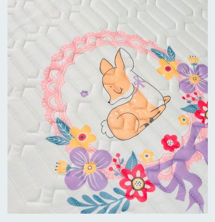 Product Introduction of 2025 Latex Mat Baby Bed Double Layer Bed Cover Ice Silk Mat Bed Sheet Kindergarten Mother and Child Bed Lower and Upper Bed Sheet 6