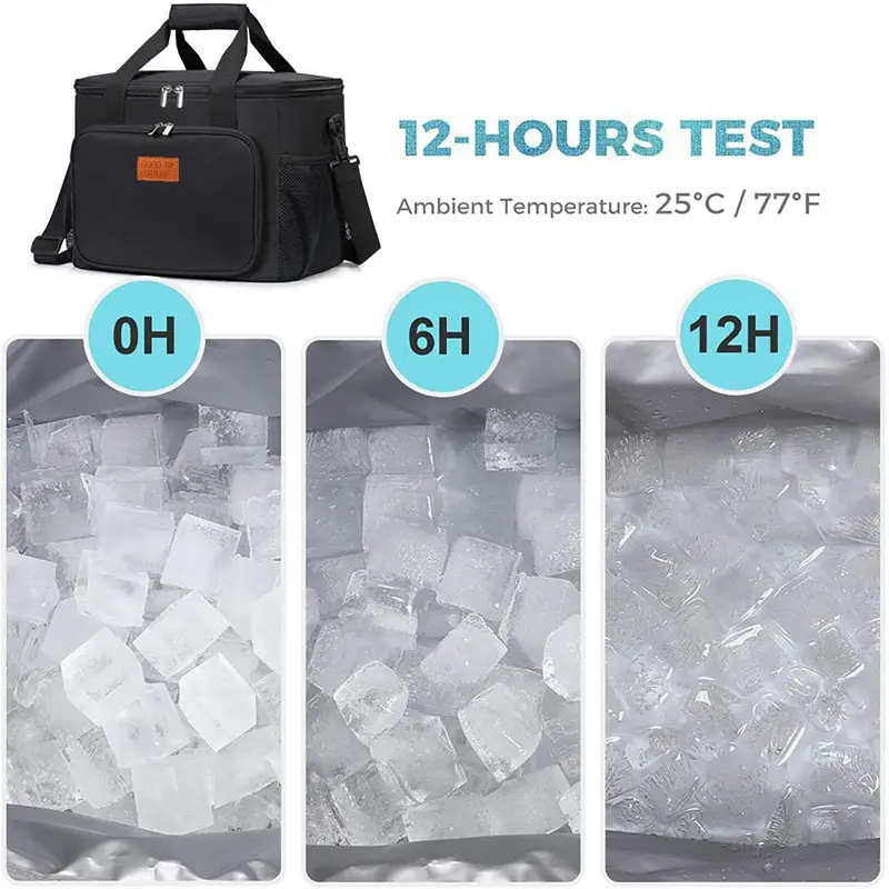 Large Capacity Portable Picnic Bag, Waterproof Single Shoulder Crossbody Thermal Bag, Outdoor Car Ice Bag, Picnic Backpack for Camping & Hiking 6