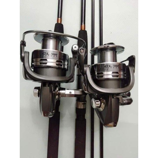  Combo bộ cần câu máy 2 khúc đặc shimano + máy câu kim loại CL tải cá 15kg siêu bền siêu khỏe 