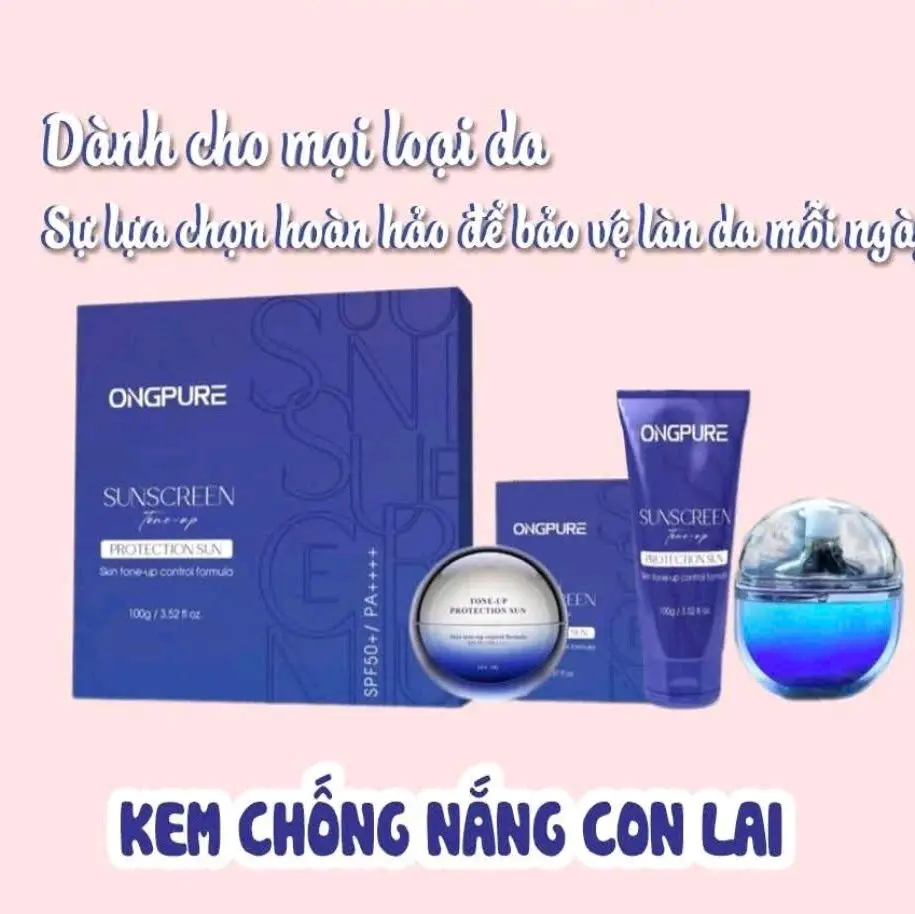 [CHÍNH HÃNG] Set Kem Chống Nắng OngPure MúiXù Cao Cấp mẫu mới 2025 Chất Kem màu hồng Nâng Tông Tự Nhiên Bảo Vệ Da x4 lần Sunscreen Skincare