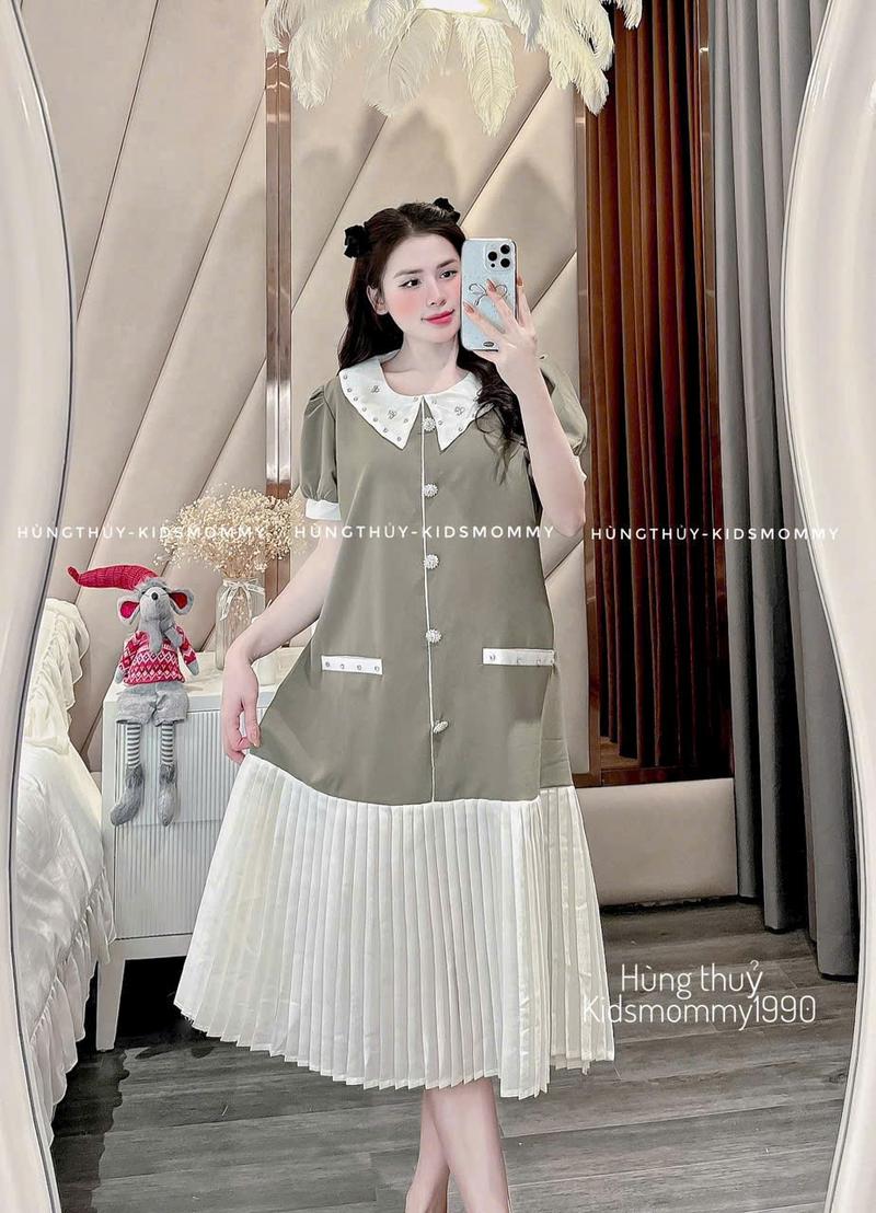 Product Introduction of Váy BabyDoll Chân Đuôi Cá Mã V14 - Đầm Bầu Xinh - Váy Bầu Nữ Dress 4