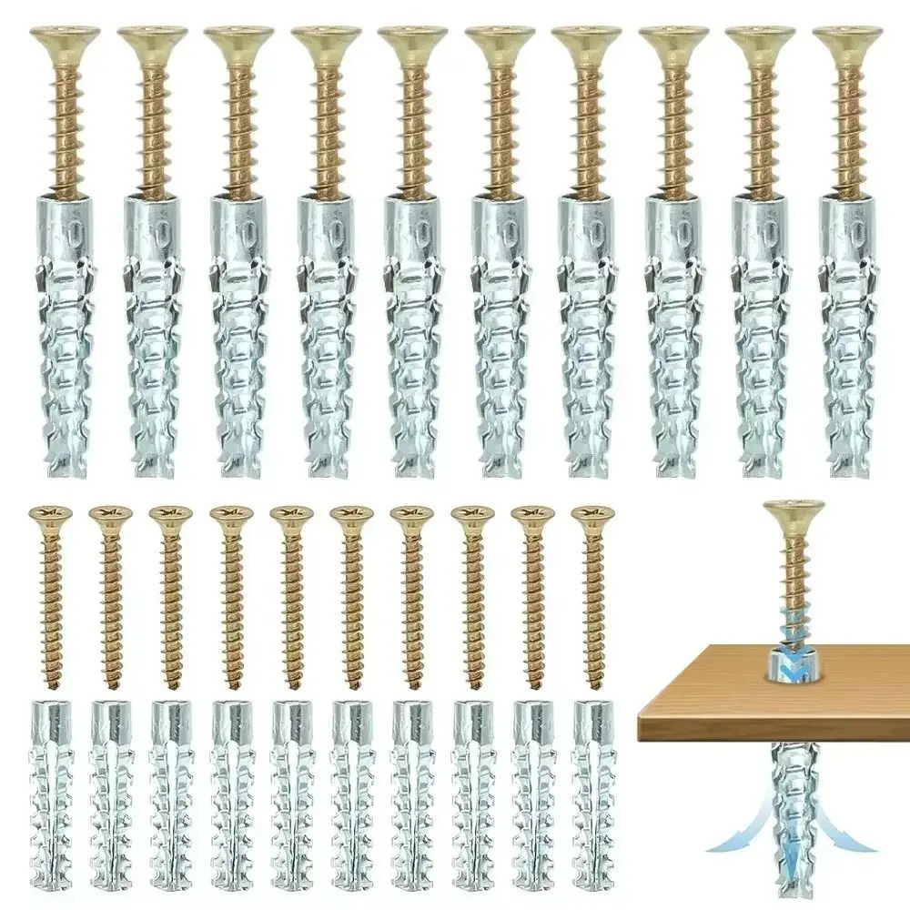 easyea New Self Tapping Metal Expansion Tube Nails Serrated Metal Expansion Screw Wall Screws Concrete Wall