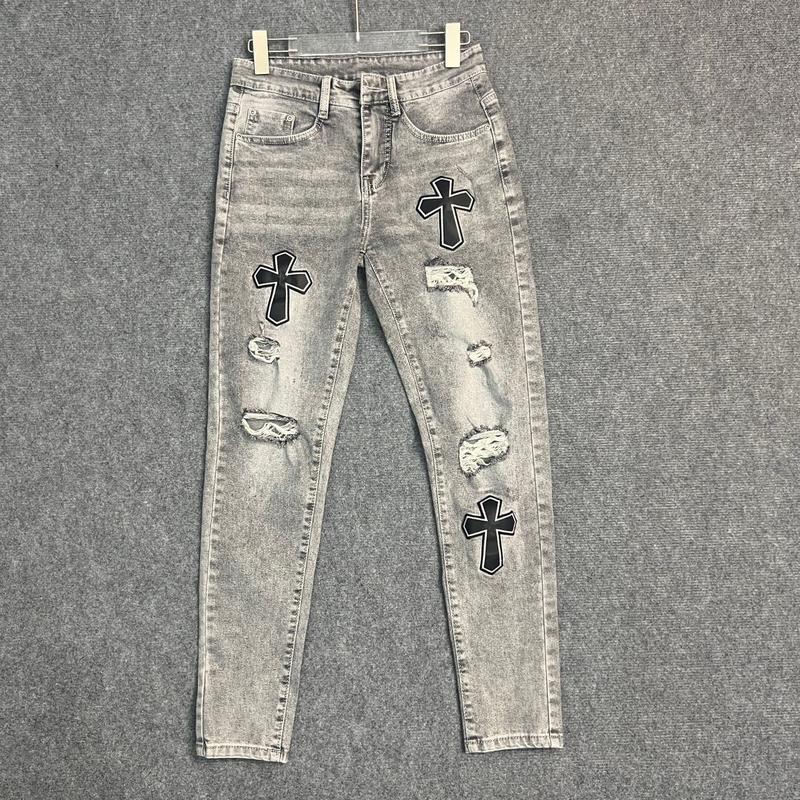 Quần Jean Nam Thêu Chữ Thập Phong Cách Sang Trọng - Có Túi Menswear Cotton quần jeans Pants Tre