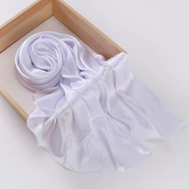 Product Introduction of Pashmina hijab Malaysia New Artificial Silk Silky Satin Scarf Women's Shawl Toe Cap Headscarf 21