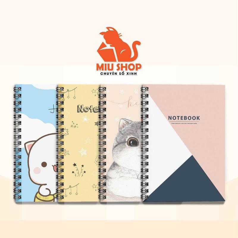 Sổ lò xo A6 kẻ ngang 200 trang- phù hợp ghi chép, note công việc hằng ngày....
